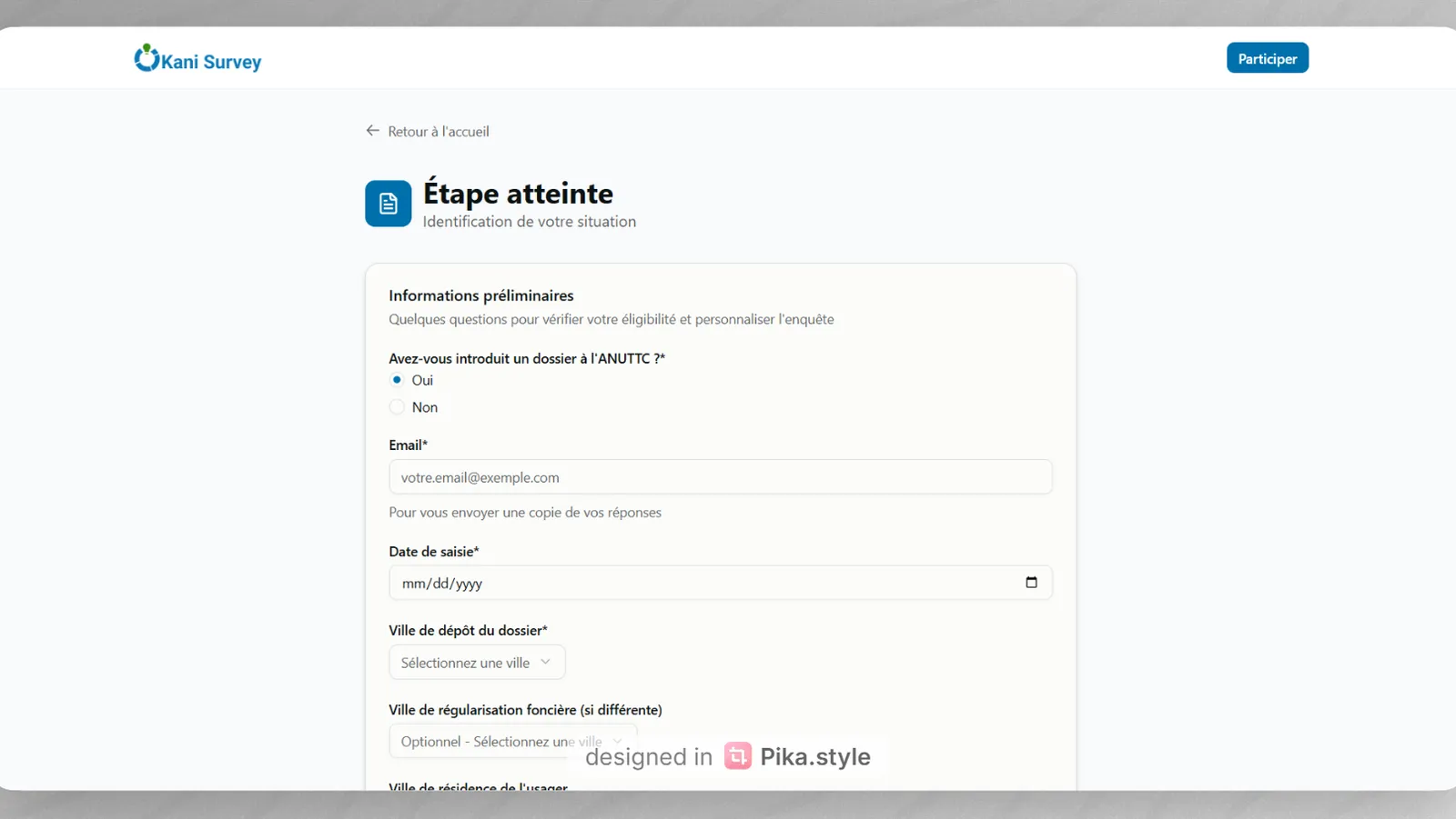 Okani Survey, screenshot 2